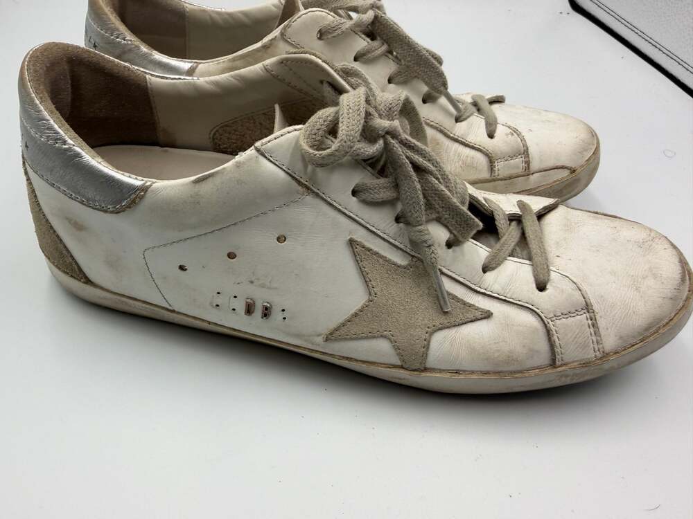 Golden Goose superstar leather distressed accents sneaker size 41